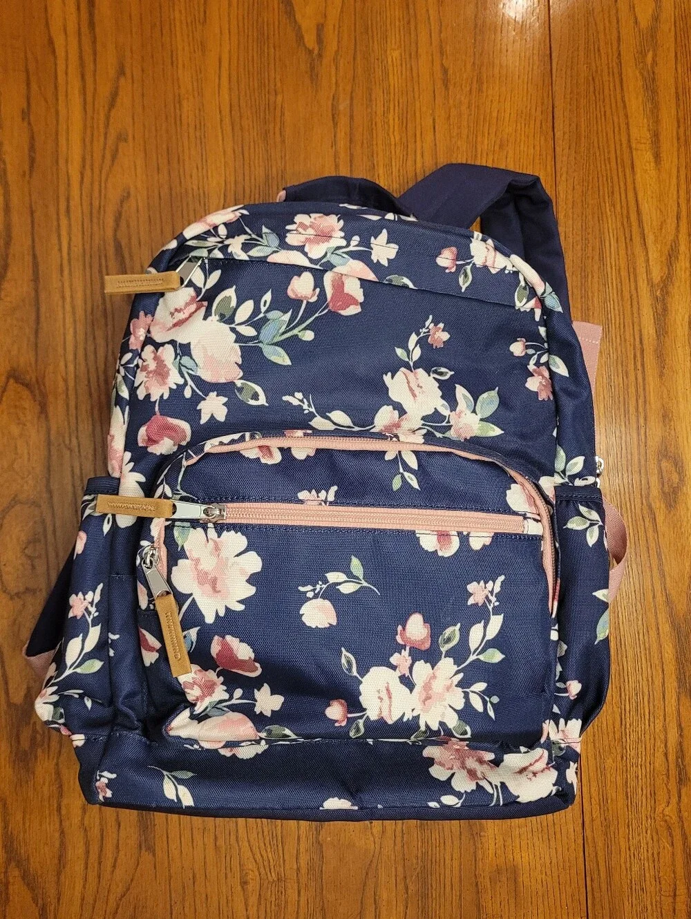 The Children's Place Girls Floral Backpack – Navy & Pink Floral Print – Like New